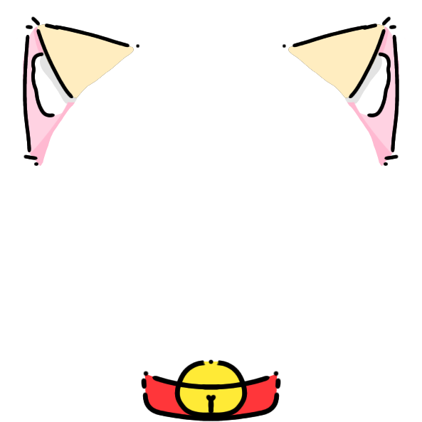 red collar light yellow cat ears Decoration